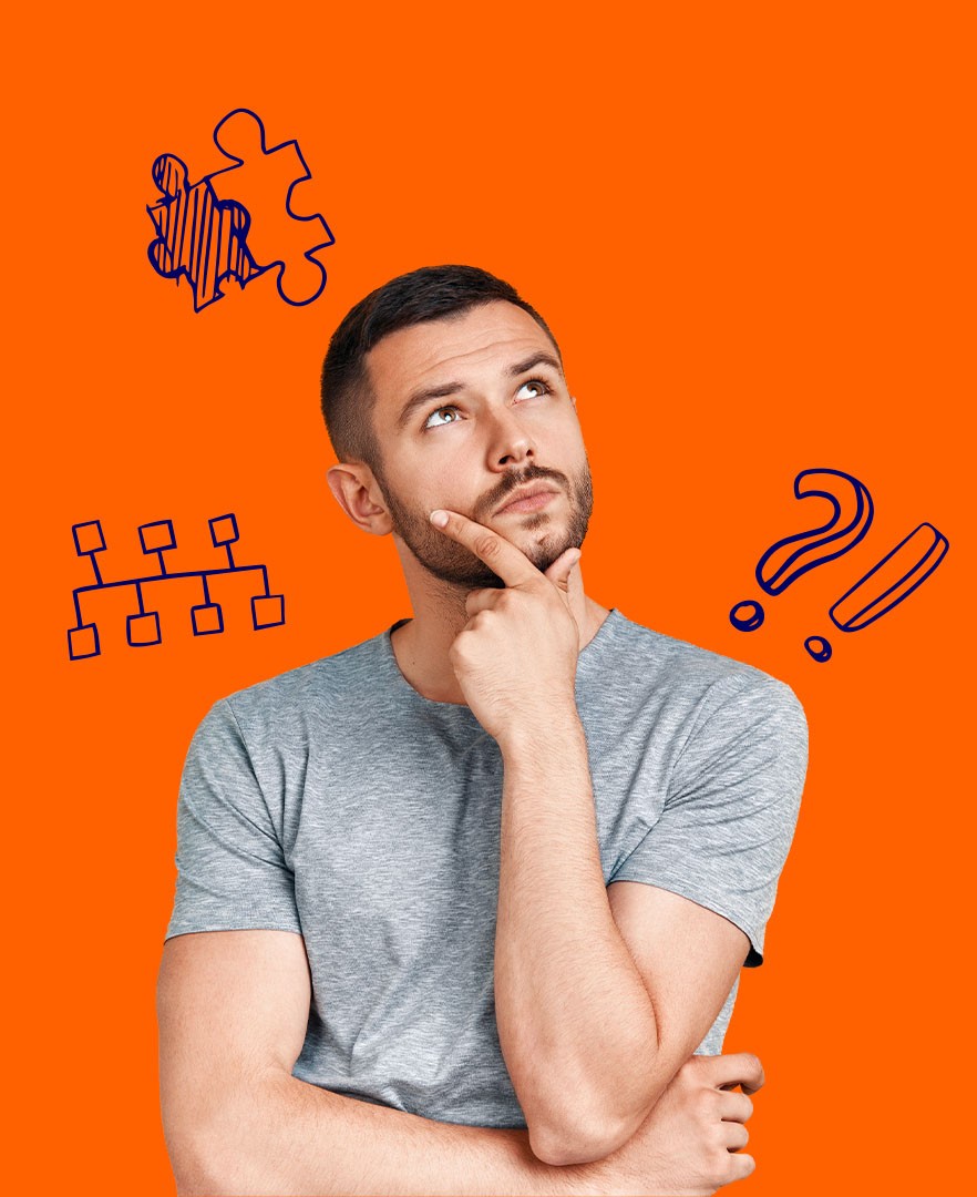 Un chef d'entreprise se posant des questions sur la comptabilité de son entreprise individuelle.